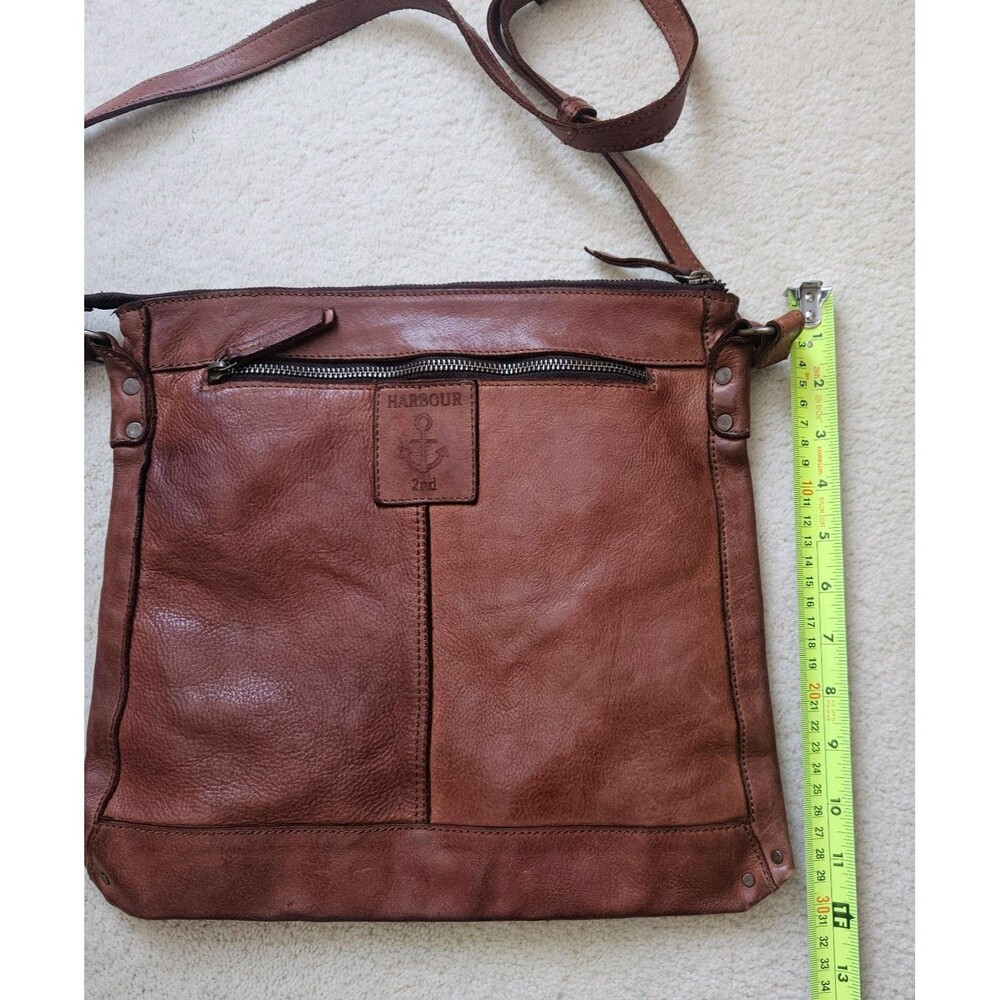 Harbour 2nd Vera Genuine Leather Crossbody Bag Brown Adjustable Strap Purse Boho - Picture 9 of 10